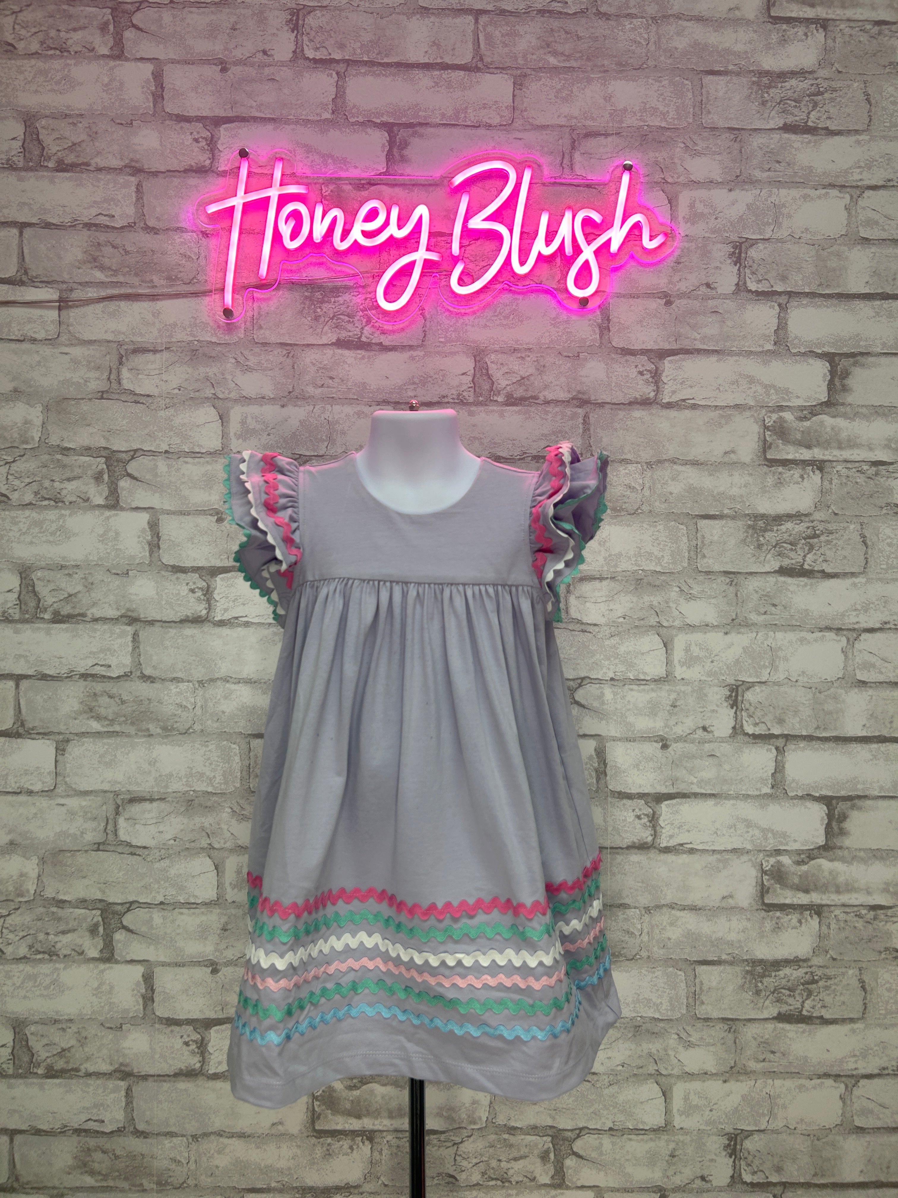 Lavender Ric Rac dress Honey Blush Fashion